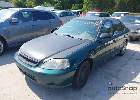 1999 Honda Civic Lx z USA, uszkodzony, nr VIN 2HGEJ6574XH504778